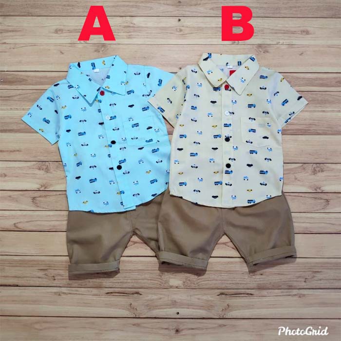 BAJU ANAK BAYI LAKI LAKI Setelan Kemeja Anak Bayi Car