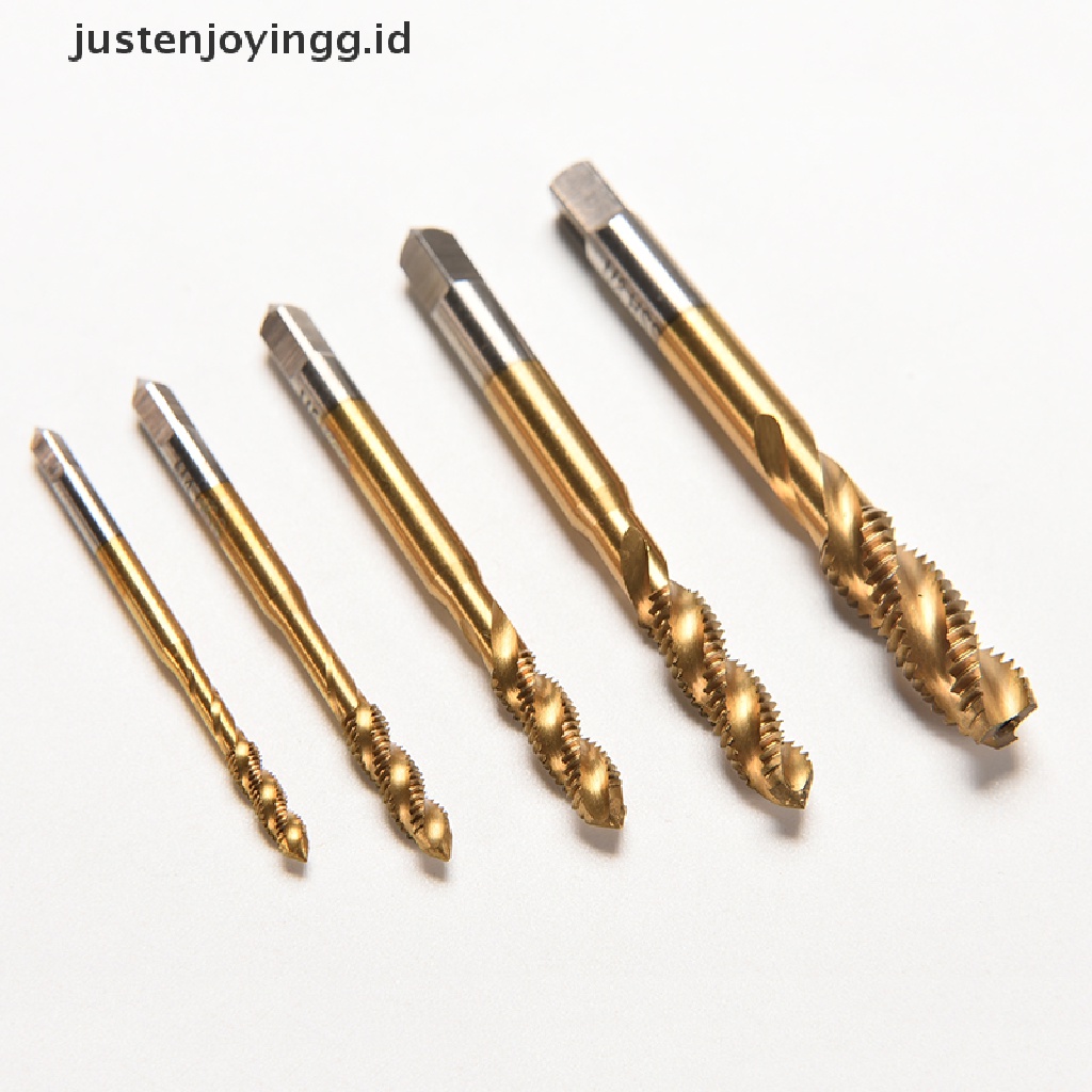 Kit Sekrup Ulir Metrik Spiral Metrik Bahan Baja Kecepatan Tinggi Model M3 M4 M5 M6 M8