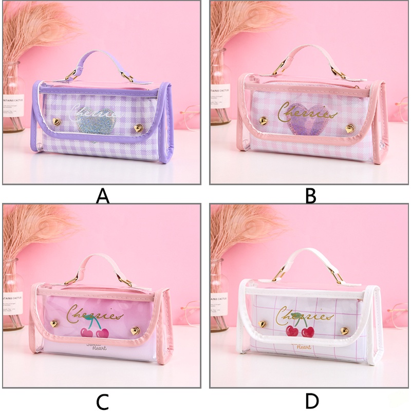 Tempat Pensil Jelly Transparan Dua Lapis