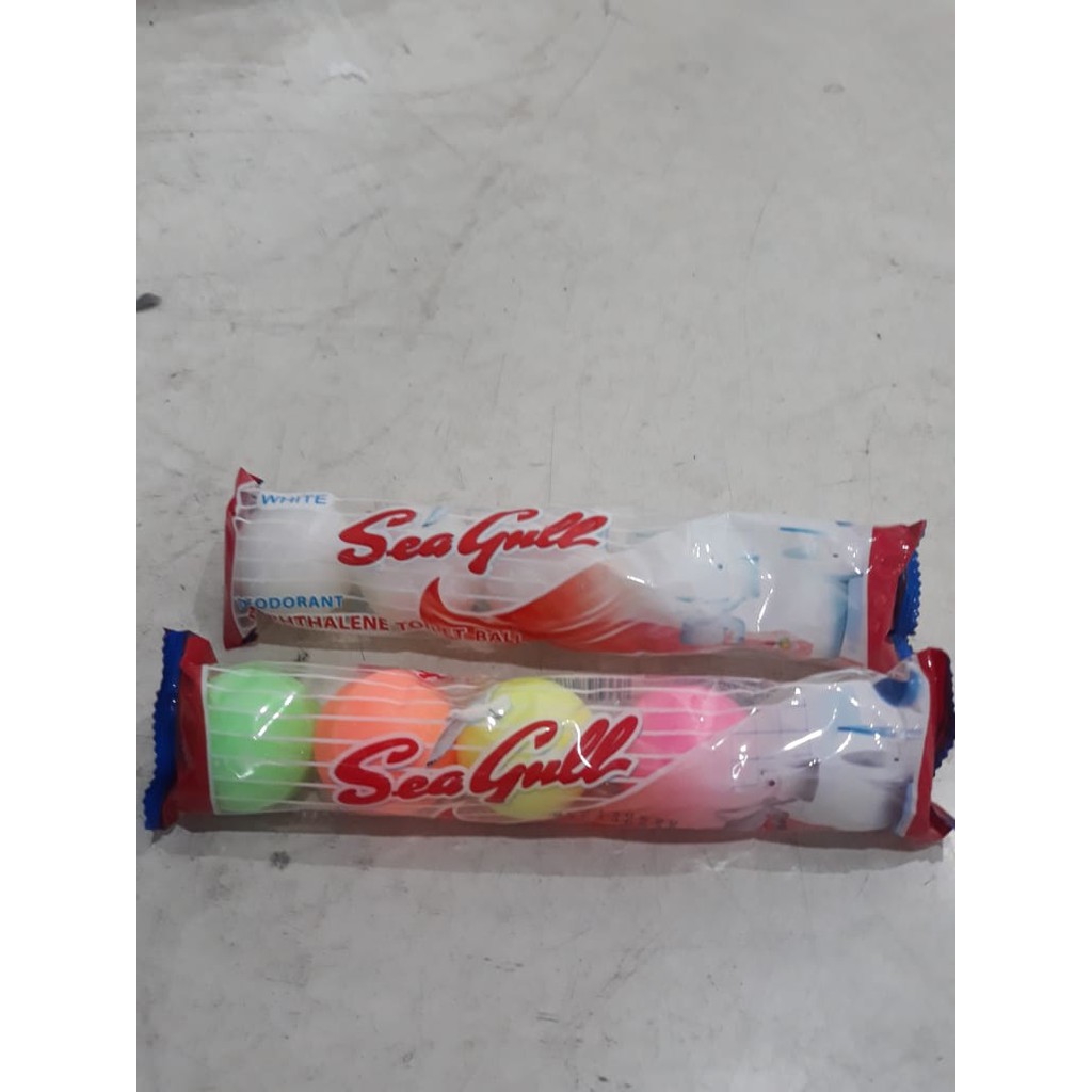 SEA GULL Kamper Toilet kapur barus isi 5 colour Ball/ Putih/ 200gr