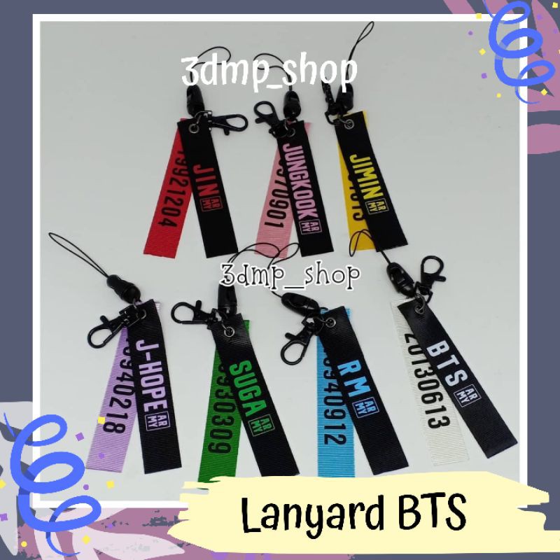 Lanyard Gantungan Keyring BTS 2 Layer