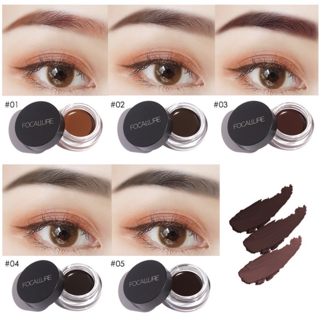 FOCALLURE Eyebrow Cream Gel waterproof Pensil Alis-kosmetik Mata