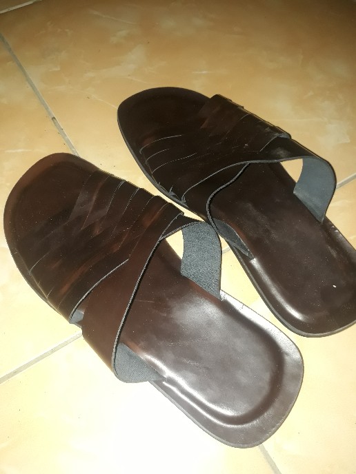  Sandal  Kulit  Pria Laki Laki Cowok Garutan  Sandal  Full 