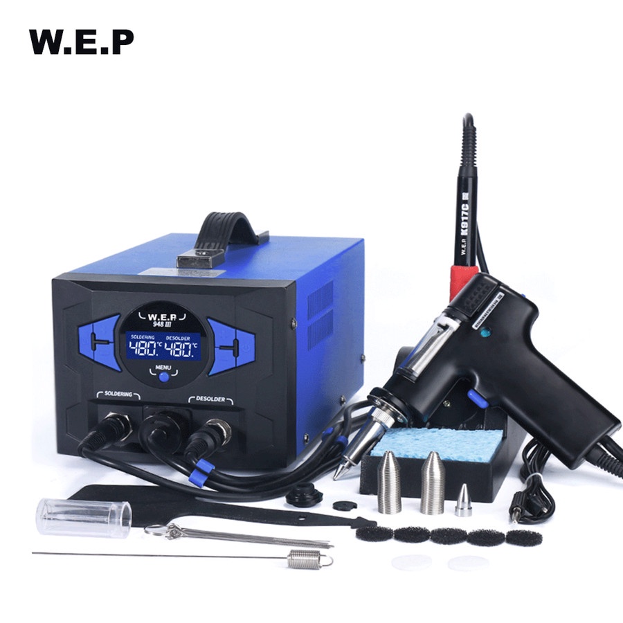 WEP 948 III 2 in 1 Desoldering Digital And Soldering Station 200c-480c