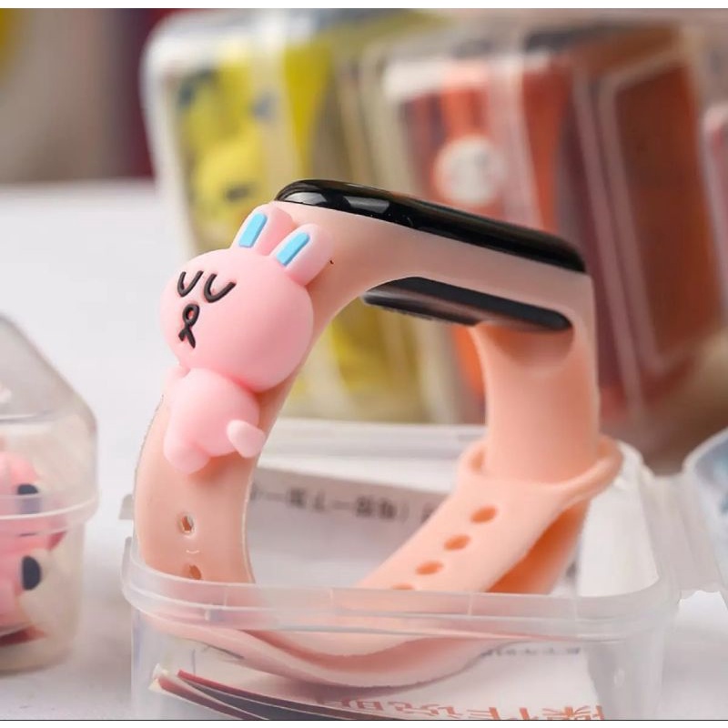 Jam tangan anak LED Display TAHAN AIR  elektronik arloji motif karakter kartun bahan rubber silikon-Pink cony