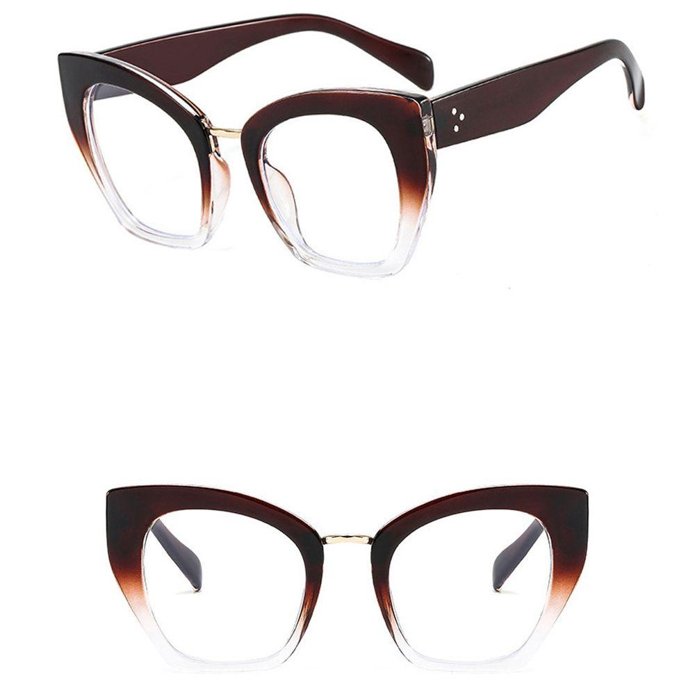 Mxbeauty Kacamata Anti Blue Light Wanita Fashion Motif Leopard Cat Eye Bingkai Besar Anti Radiasi Komputer Eyeglasses