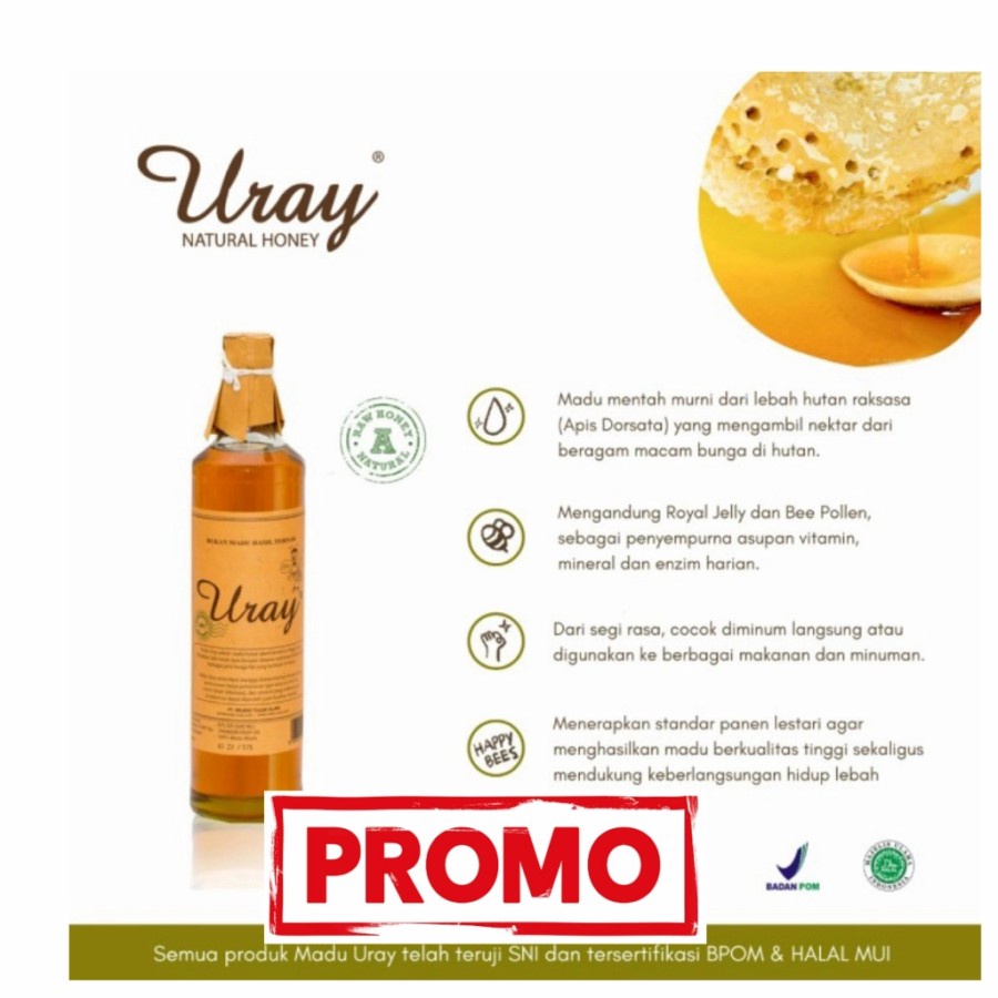 

MADU URAY 875gr - Natural Honey - Madu Murni - Madu Hutan