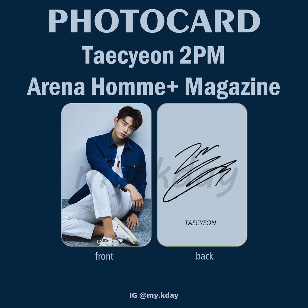 PC-0547, Photocard Taecyeon 2PM ARENA HOMME+ Magazine 2 sisi