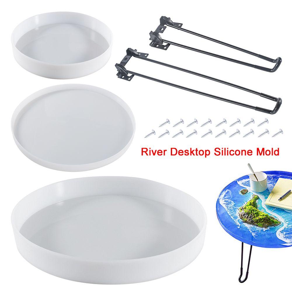 R-flower River Desktop Cetakan Silikon Dekorasi Rumah UV Epoxy Jewelry Making Tools Cetakan Resin