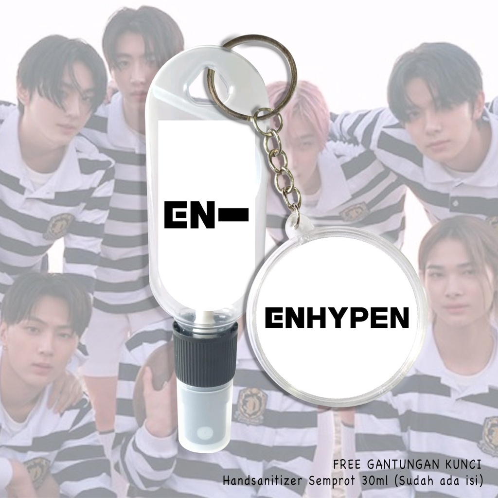 (FREE GANTUNGAN KUNCI) HAND SANITIZER K-POP ENHYPEN / INCLUDE ISI / CUSTOM GAMBAR / KADO UNIK