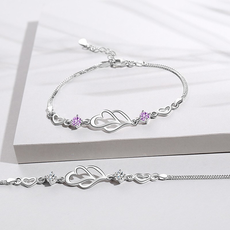 Gelang perak silver S925  asli untuk wanita / hadiah S925 GS002