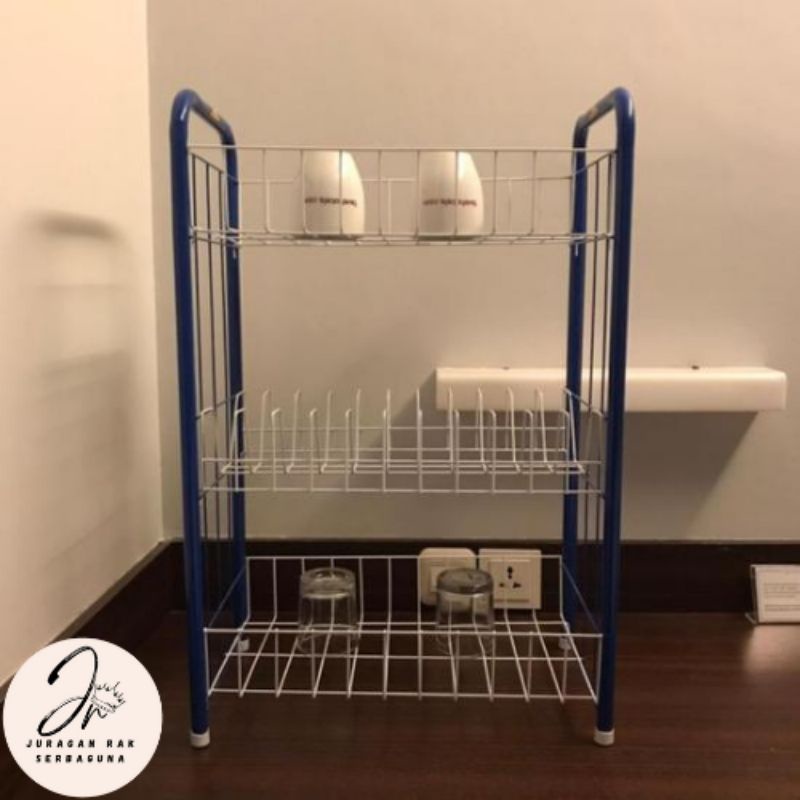 Rak Tirisan Cucian Perabotan Makan 3 Susun
