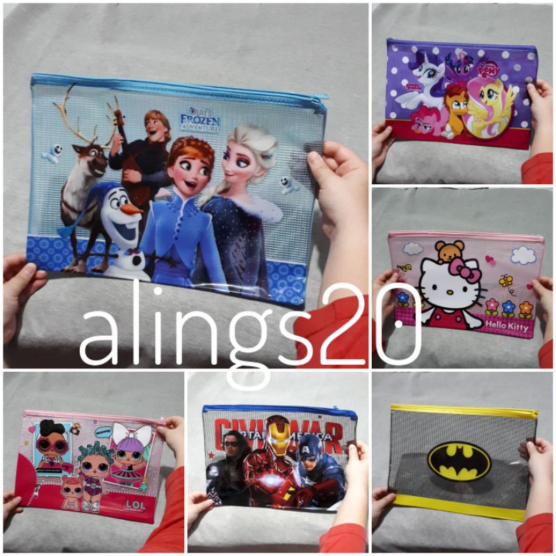 

Map Dokumen Plastik Pvc Zipper File Organizer Resleting Karakter Frozen Hello Kitty Little Pony LoL