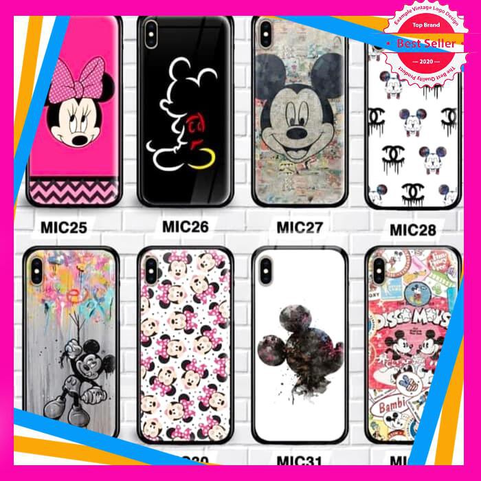 PREMIUM CASE GLASS MOTIF 3 MICKEY MOUSE FOR XIAOMI REDMI NOTE 9