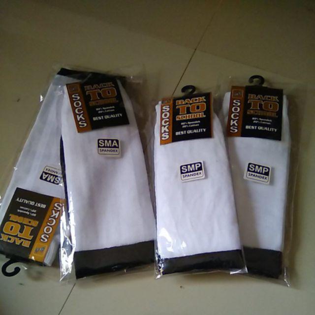 Kaos Kaki Sekolah Putih Hitam | Shopee Indonesia