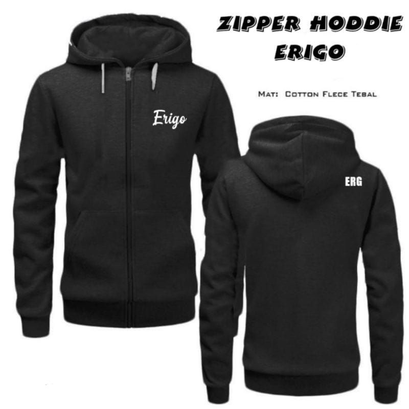 jaket Zip Hoodie erigo pria wanita UNISEX big size jumbo oversize XXL XXXL XXXXL XXXXXL XXXXXXL XXXX