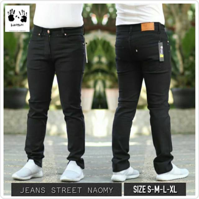 CELANA JEANS HITAM STRECH PREMIUM