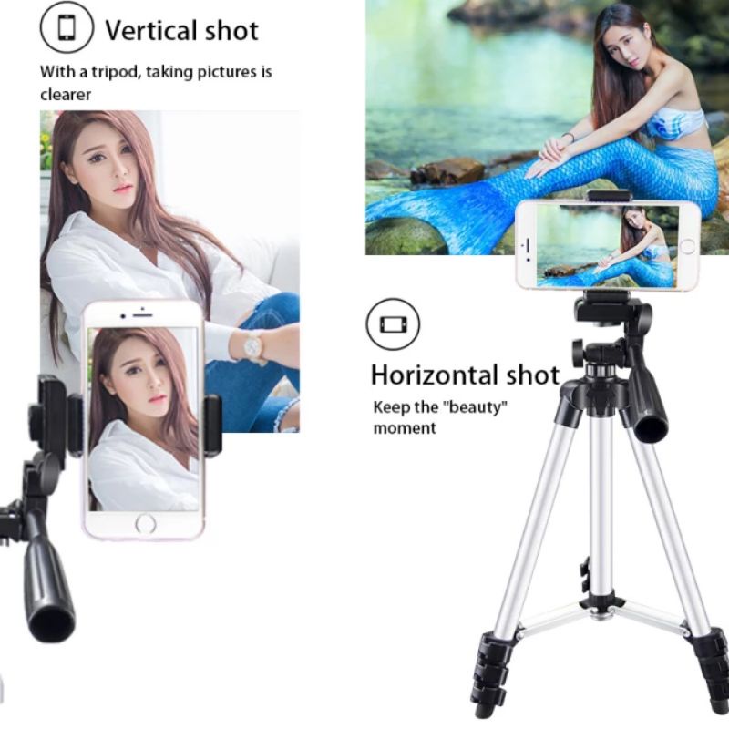 Tripod 3110 Universal Tripod Handphone Camera 1 Meter Free Holder U