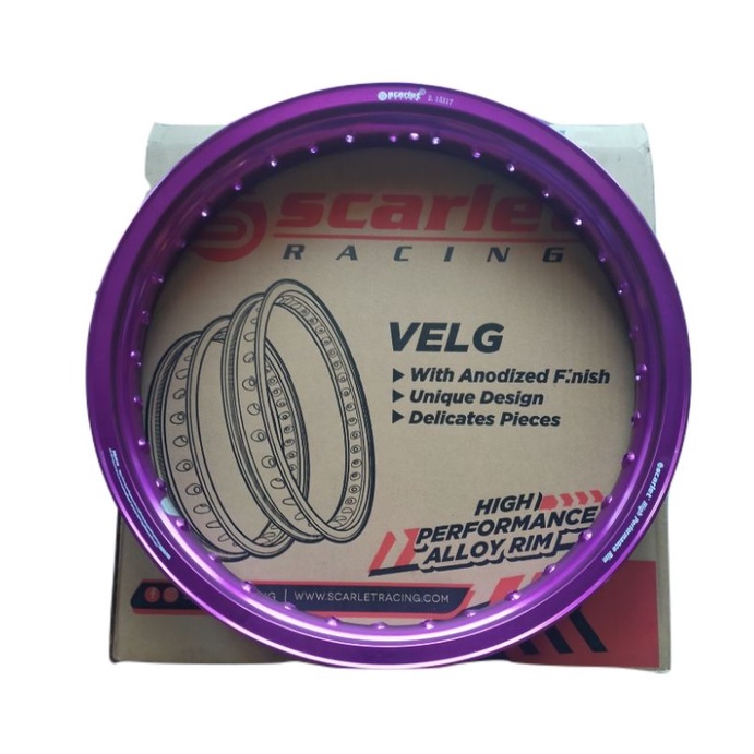 SCARLET RIM VELG WR KOTAK 215 RING 17 PURPLE GOLD