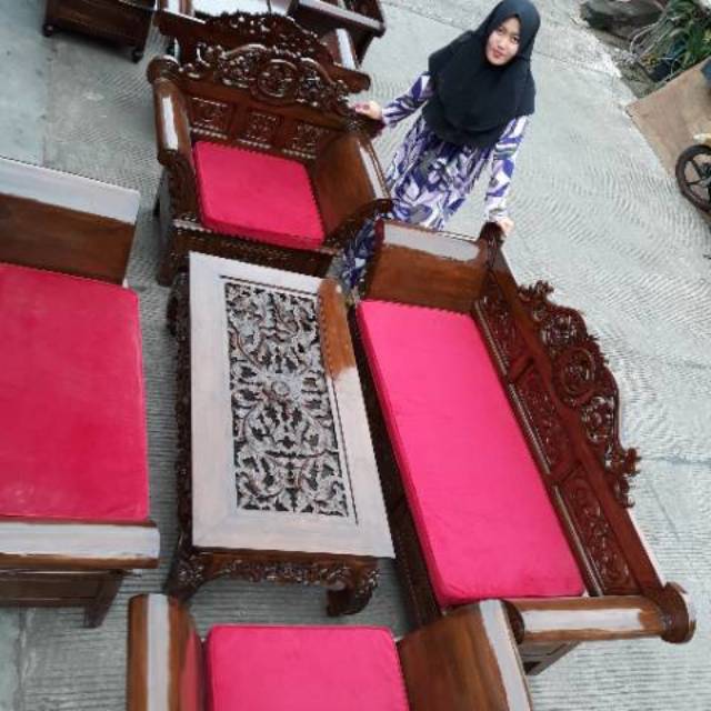 kursi tamu kayu jati jepara 3211 meja
