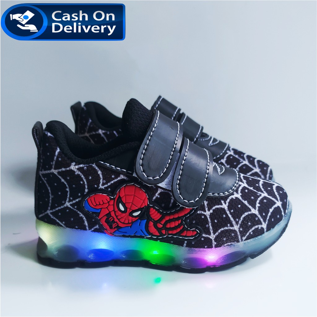 Sepatu Anak Lampu LED unisex Laki- perempuan Sneaker sport casual  size 21-33 1-6 Tahun BISA COD