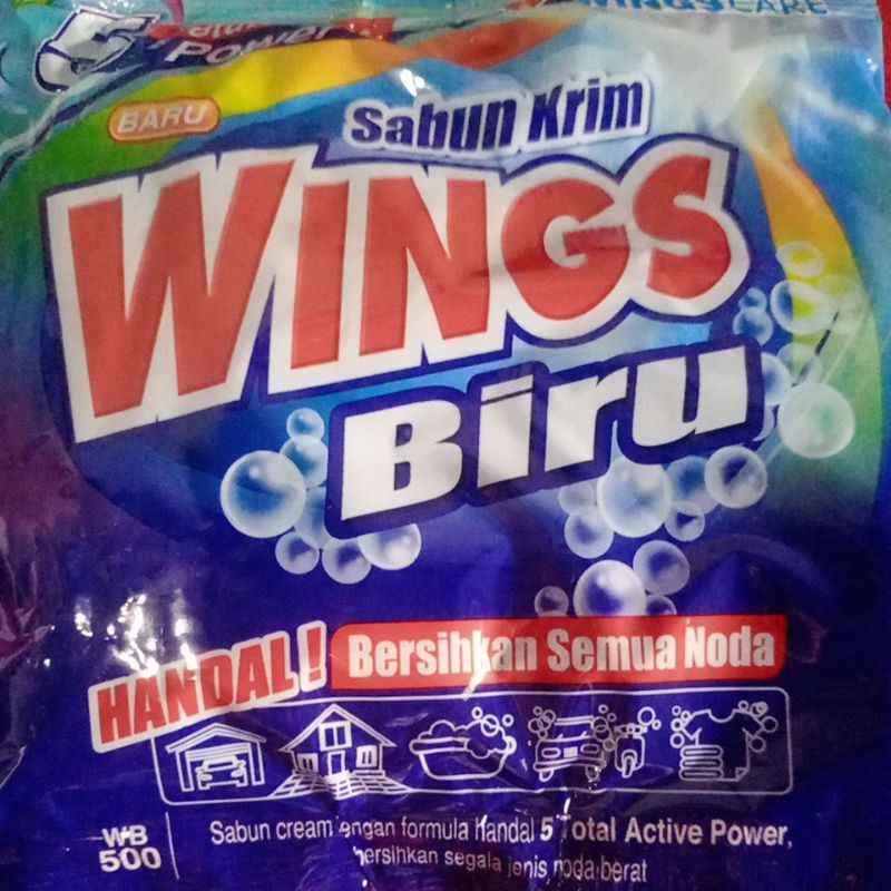 Sabun Krim Wings Biru 500 WB