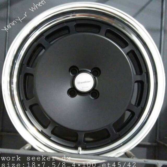 Velg Work Seeker DX Ori in Japan R18x7,5/8_4x100(MBL)