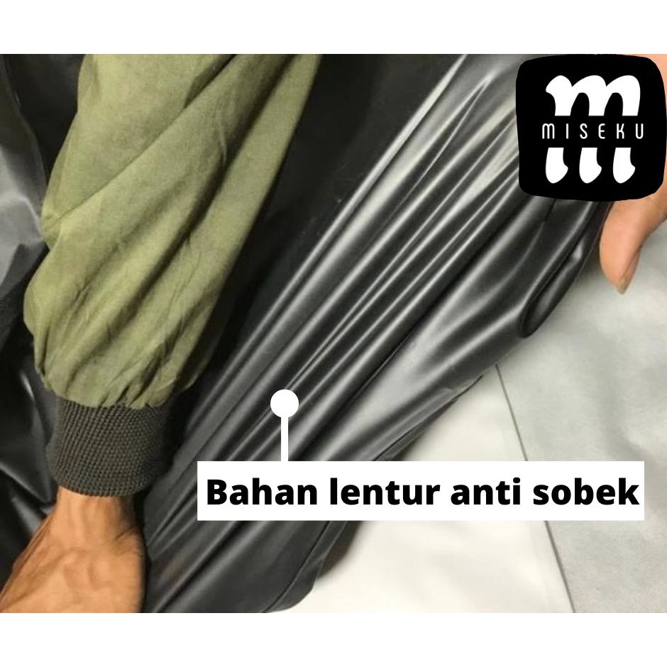 Jas Hujan Pria Wanita Dewasa Setelan Jaket Celana Tebal Mantol Hujan karet Lentur MISEKU