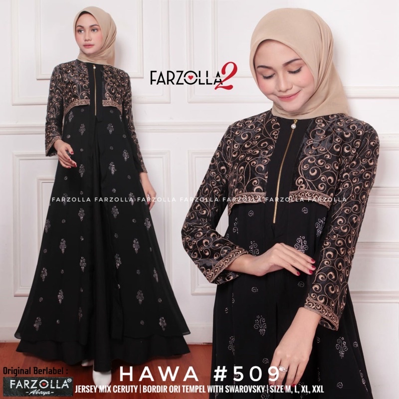 Abaya Turkey | Hawa #509 | Busana Arab Muslimah Original by Farzolla