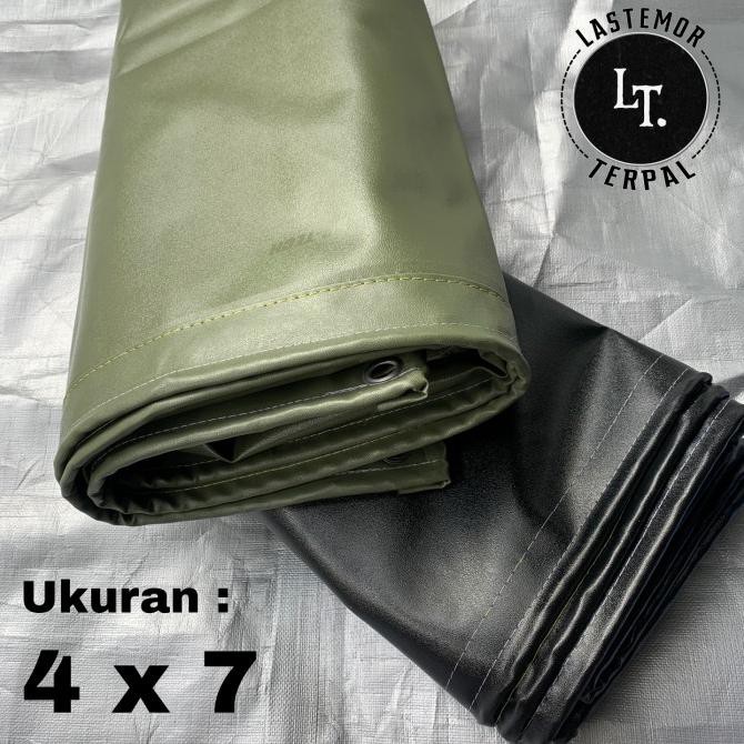 TERPAL CV / TERPAL ARMY UKURAN 4 X 7 - Hitam