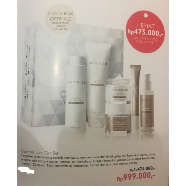 Oriflame kecantikan even out set