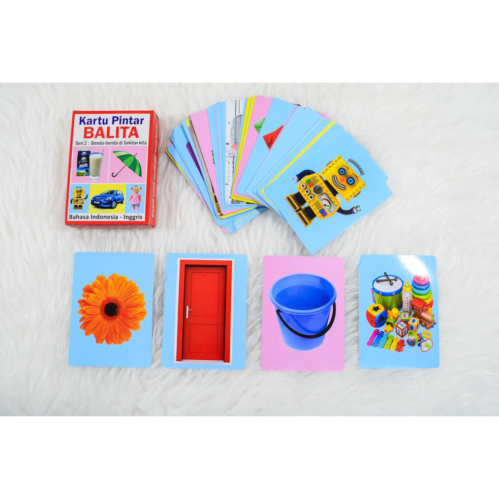 TweedyToys - Flashcard / Flash Card / Kartu Pintar Anak Hewan Buah Alfabet Balita Lengkap