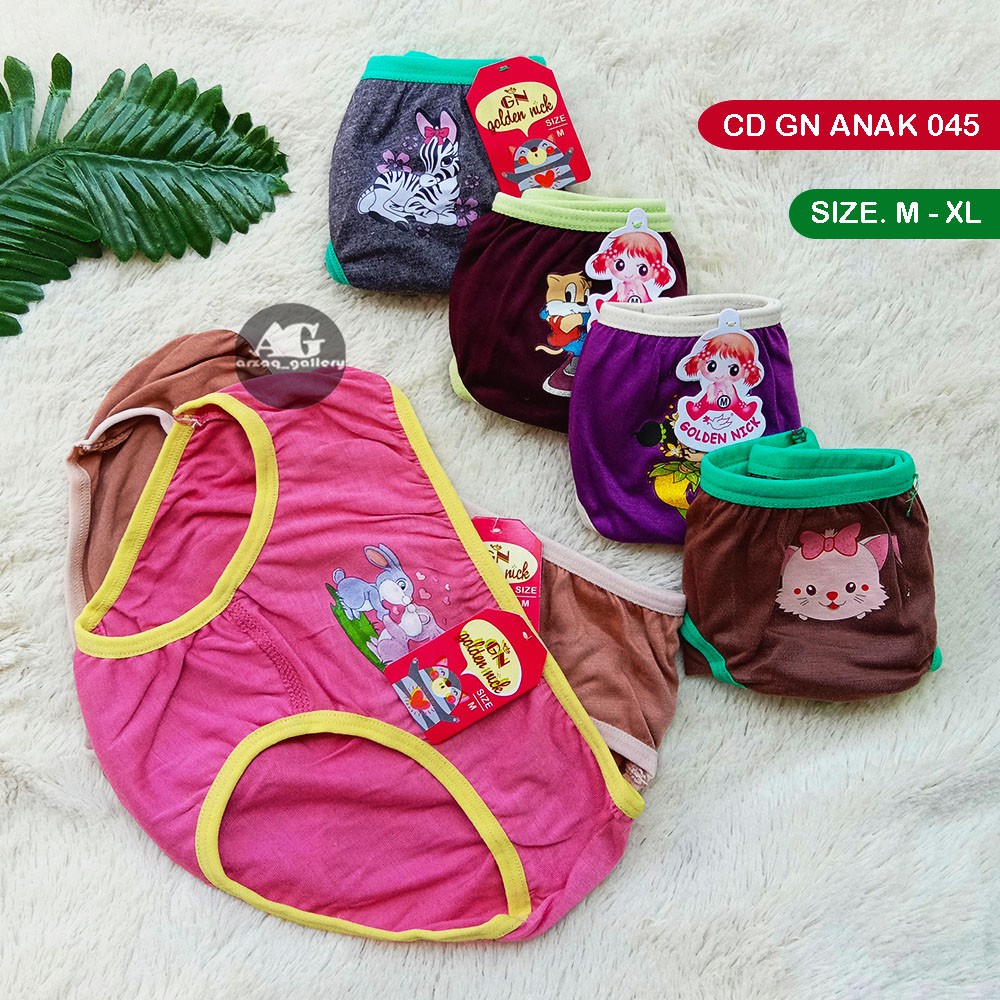 [ 3 Pcs ] CD GOLDEN NICK 045 Anak Warna Gelap | Celana dalam anak