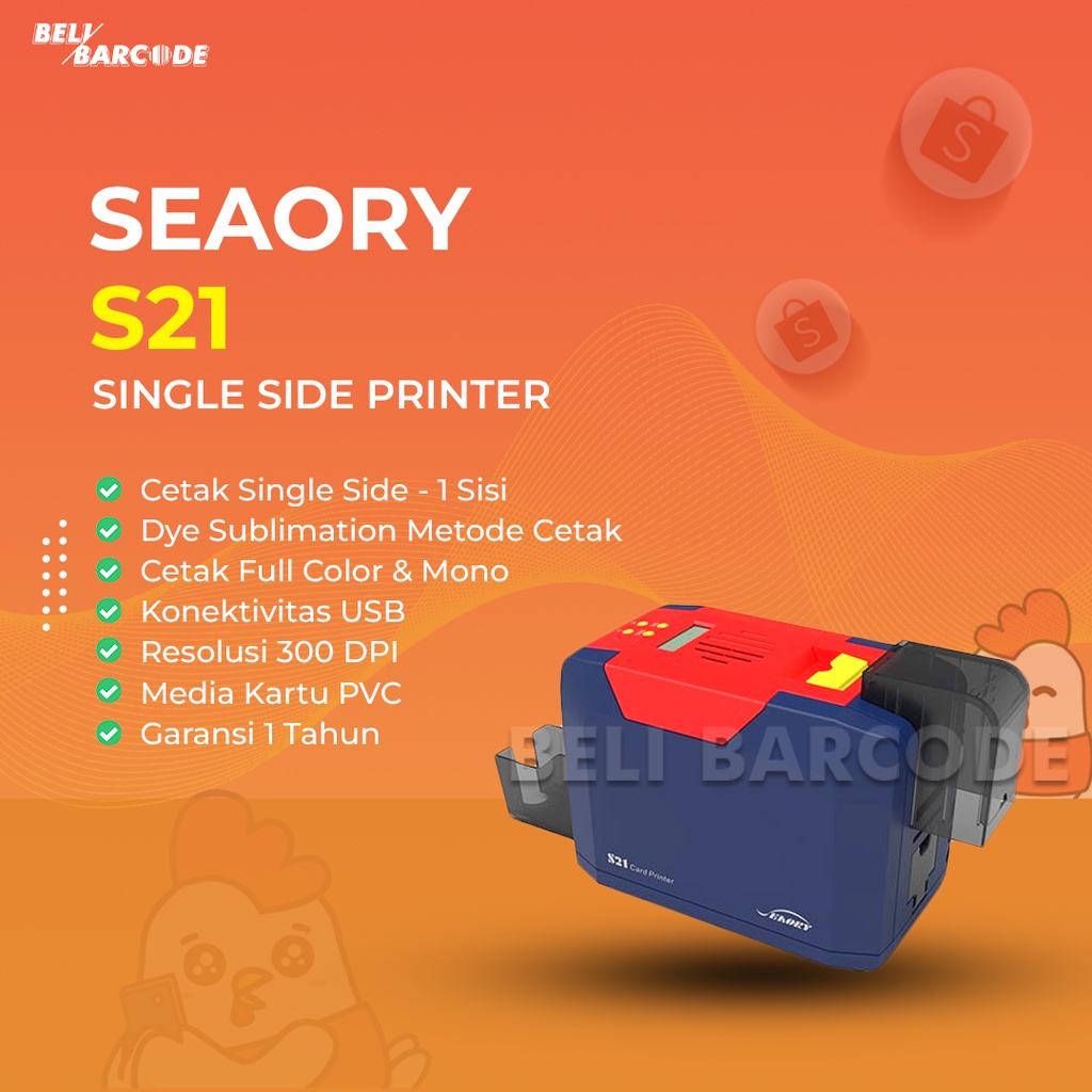 ID Card Printer Printer Seaory S21 Cetak Kartu PVC Satu Sisi