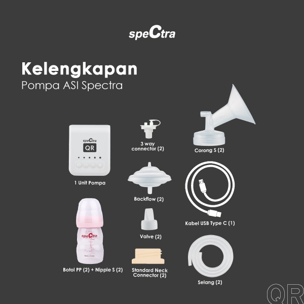 Spectra QR Breast Pump Electric Pink Sakura