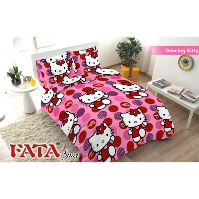 Grosir Bed Cover Single Size Tanpa Sprei Motif Dancing Kitty BdydDWTNLmwl1