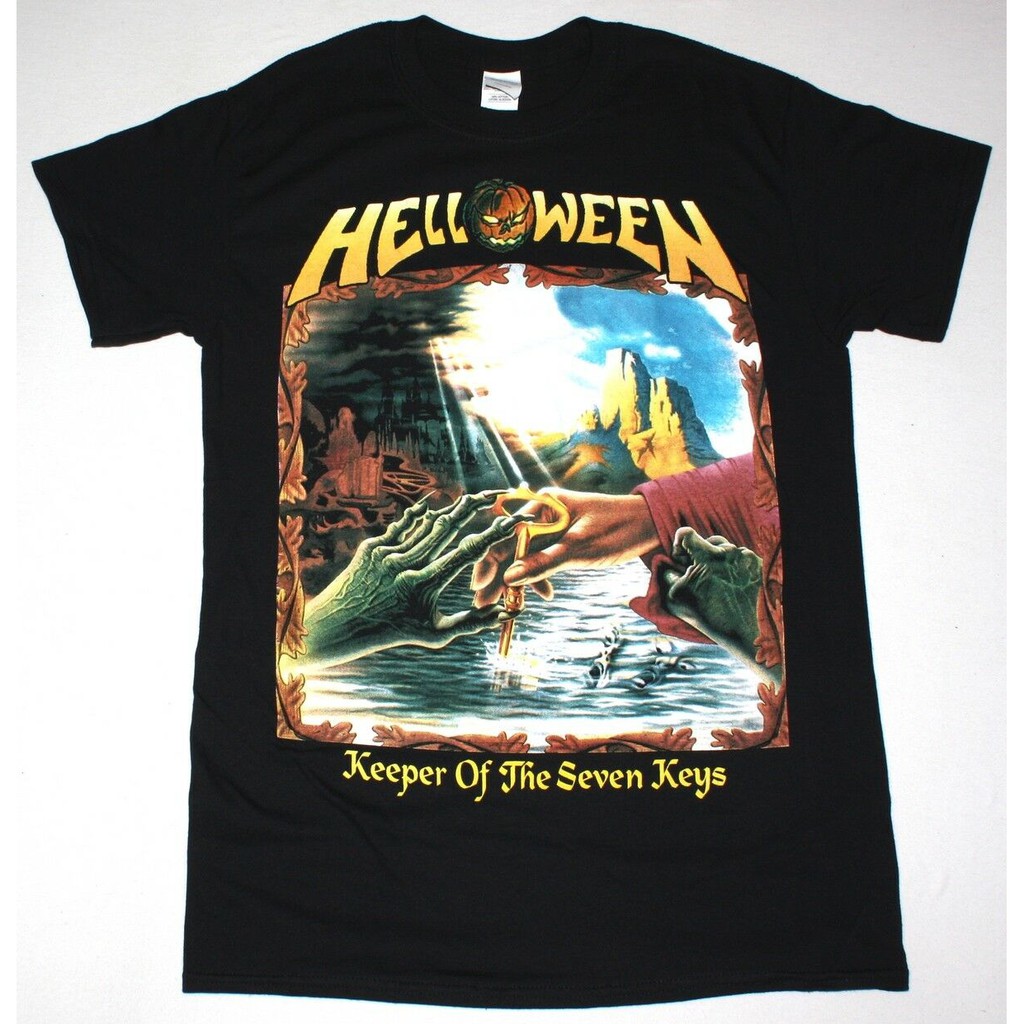 Helloween Keeper Of The Seven Keys Part Ii Heavy Metal Kiske New Black T Shirt Father S Day Gift Shopee Indonesia