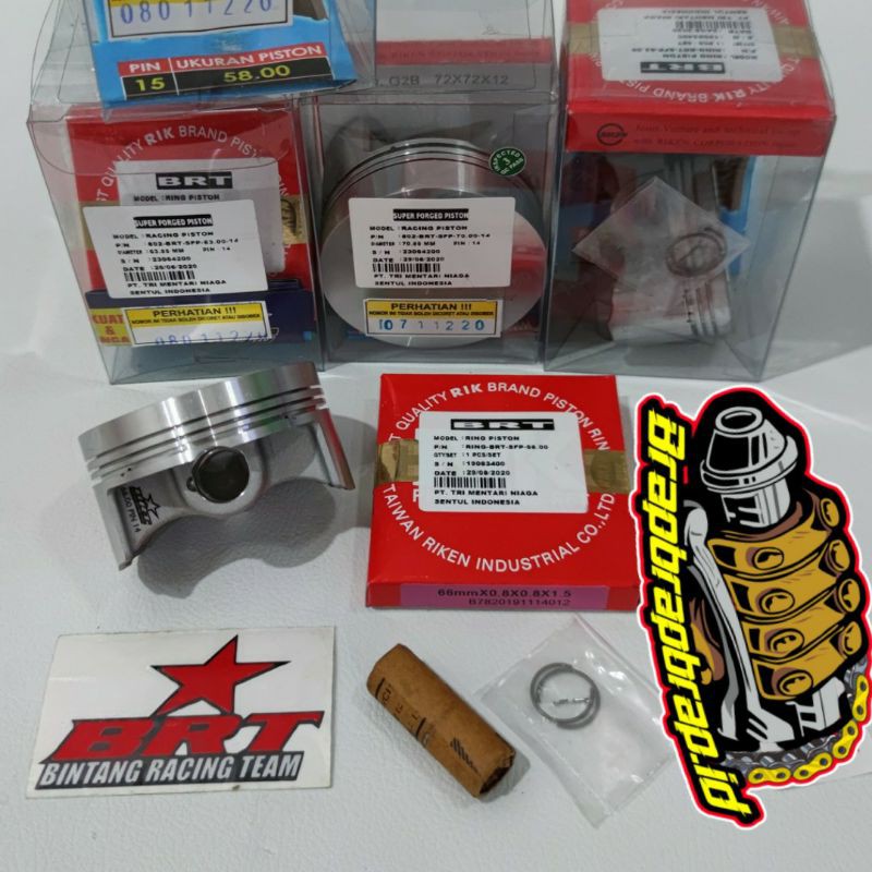 PISTON BRT 66MM PIN 14 SUPER FORGED