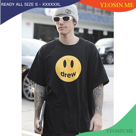 T SHIRT KAOS DREW OVERSIZE JUMBO BIG SIZE 2XL 3XL 4XL 5XL 6XL HOUSE MASCOT KUNING HITAM AUTHENTIC