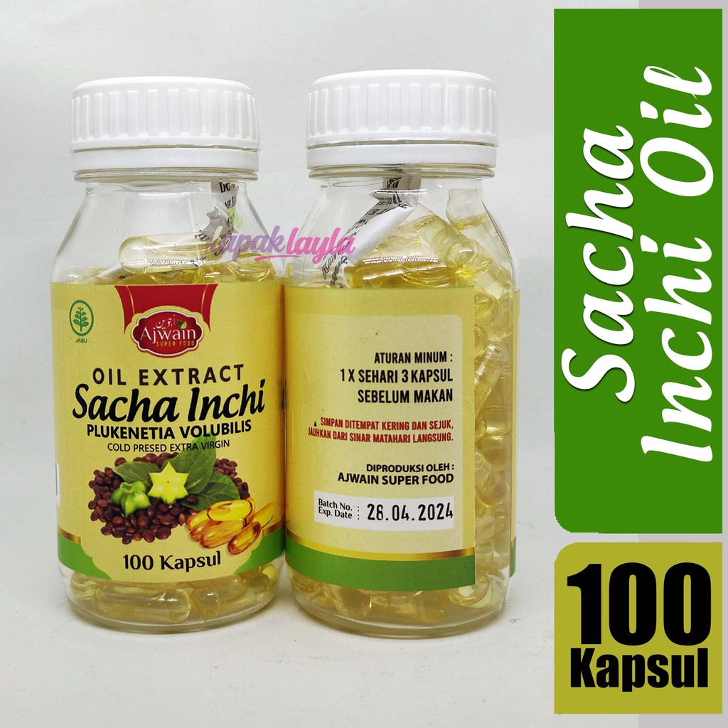 Sacha Inchi oil 100 Kapsul Ajwain