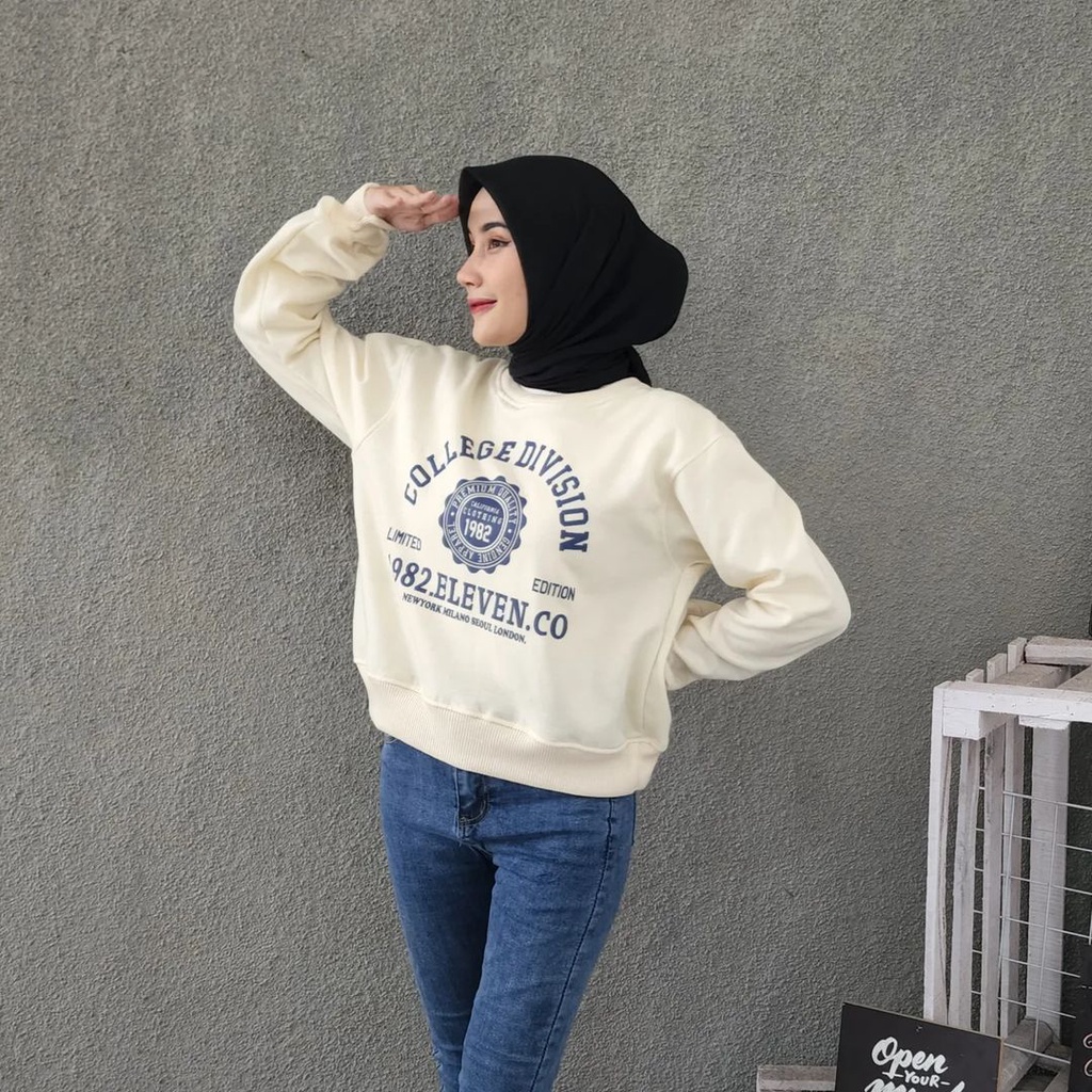 Outwear Crewneck Croope Sweatshirt College Division Trendy