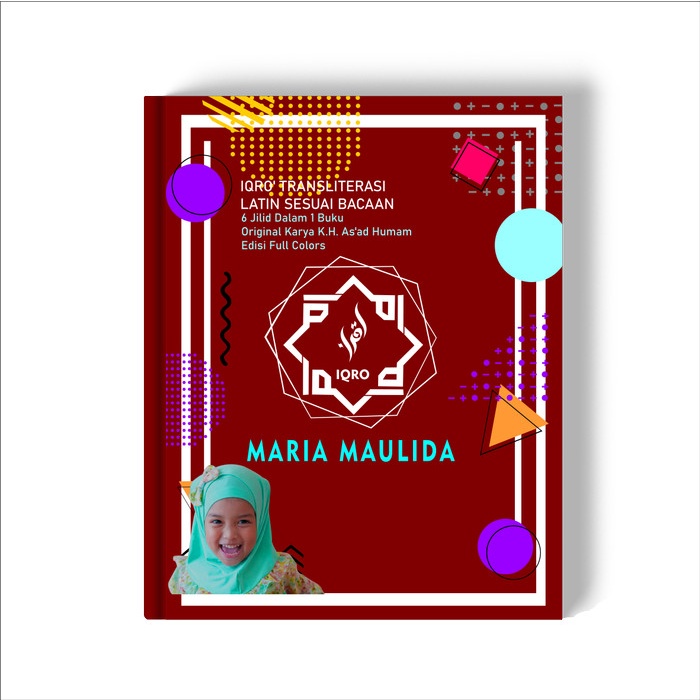 IQRA / IQRO + JUZ AMMA CUSTOM NAMA DAN FOTO ANAK- SERI DIMENSI MERAH