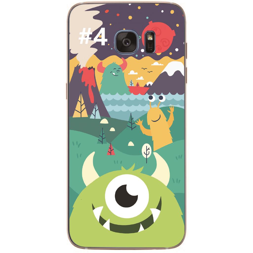 Casing Soft Case TPU Motif Kartun Monster untuk Samsung