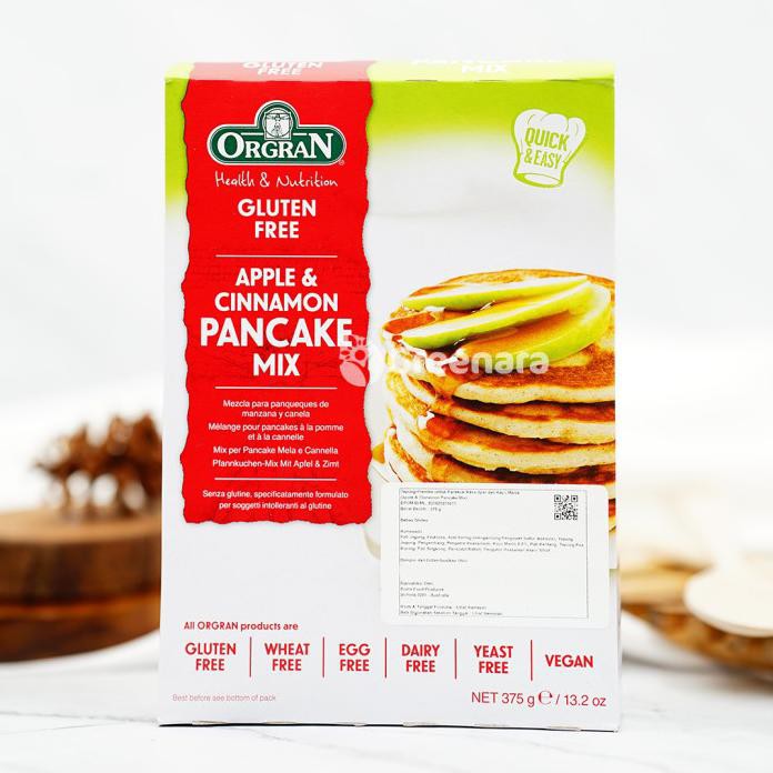 

ORGRAN GLUTEN FREE APPLE & CINNAMON PANCAKE MIX 375GR