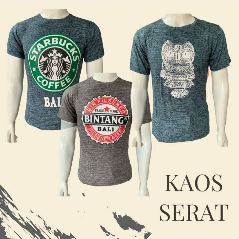 [BISA COD] Kaos Unisex/ Kaos Cowok Serat Bali