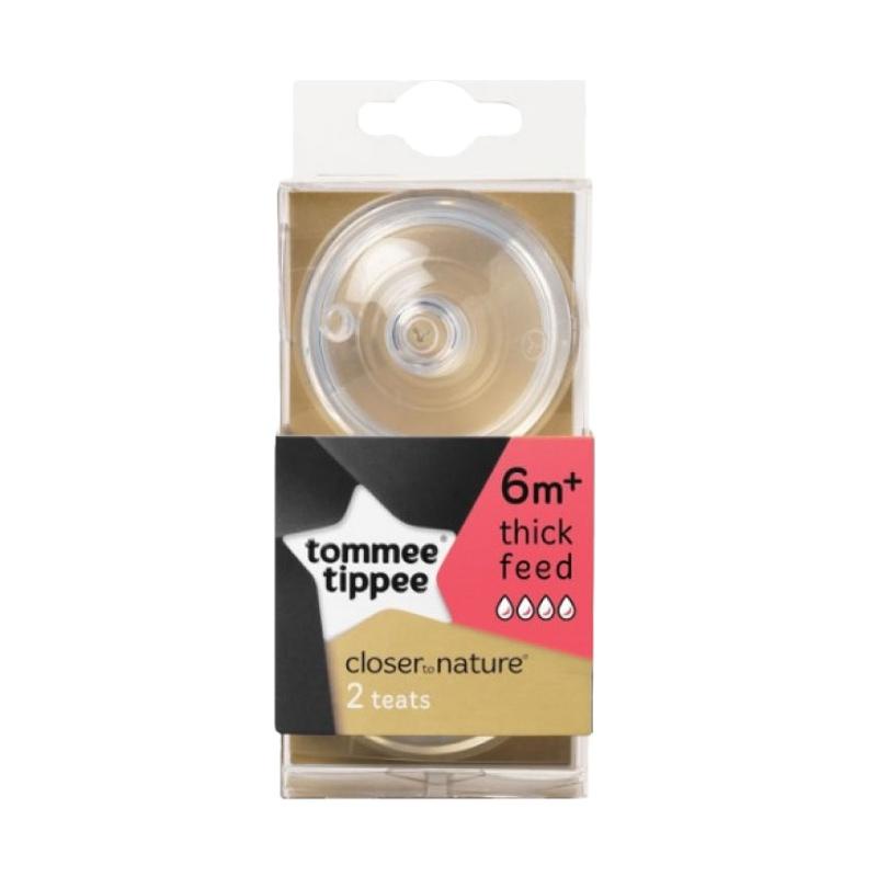 Tommee Tippee Closer to Nature Thick Feed Teats Y Flow 6m+ Isi 2 Dot Nipple Teat