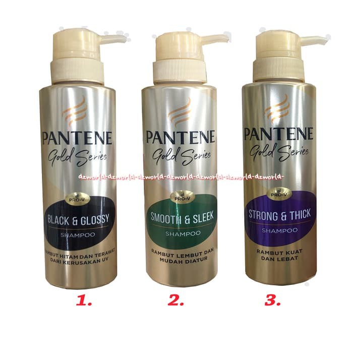 dzw305 Pantene Gold Series Black & Glossy Smooth Sleek Strong 450ml Shampoo
