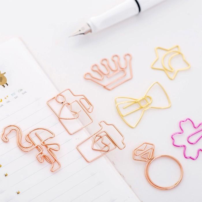 

Klip | Klip Kertas Bookmark Lucu Naik Klip Emas Pin Sederhana Logam Bentuk