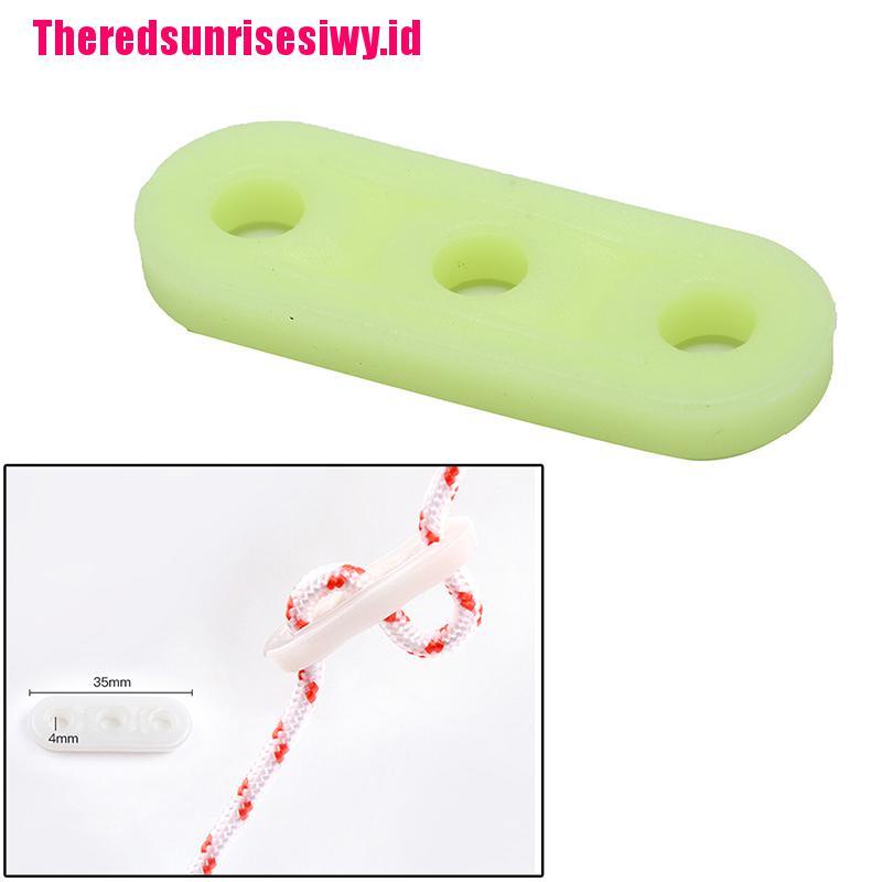 【Theredsunrisesiwy.id】10pcs Green Outdoor Luminous Rope Buckle Tent Wrench Buckle Safety Alert Buckle