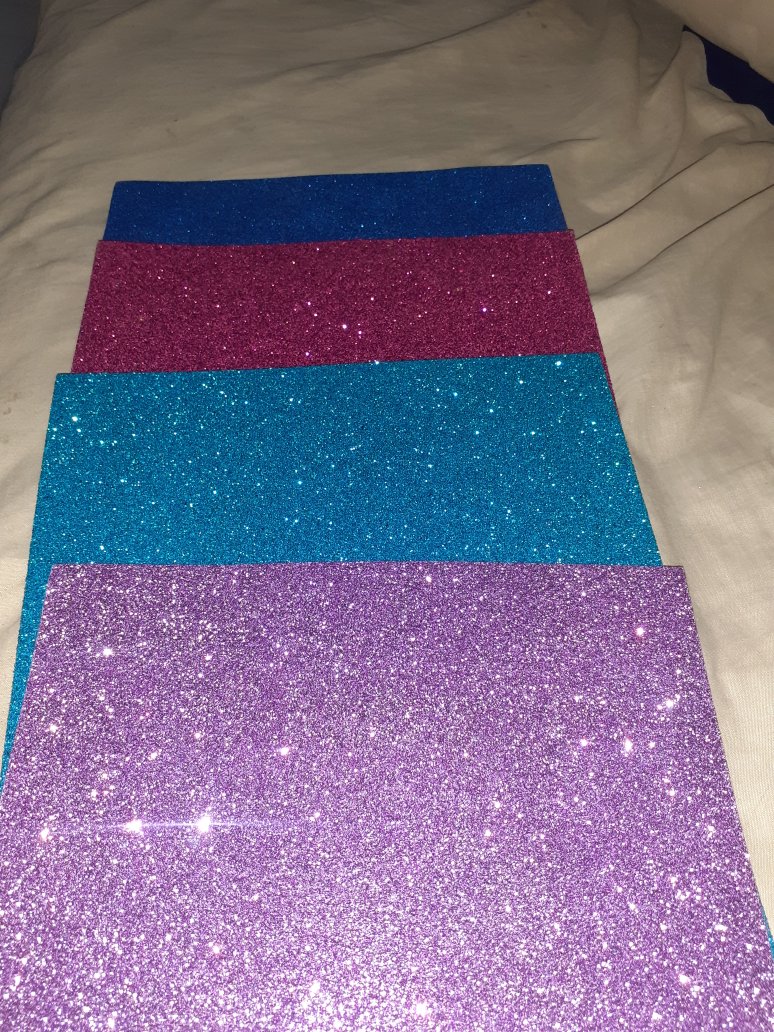 Eva Foam Gliter / Spon Gliter Warna / Foam Art Spon 30cm X 20cm Murah